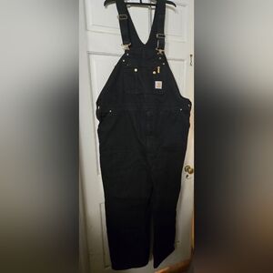 Carhartt Insulated Bib, Black in 48x32